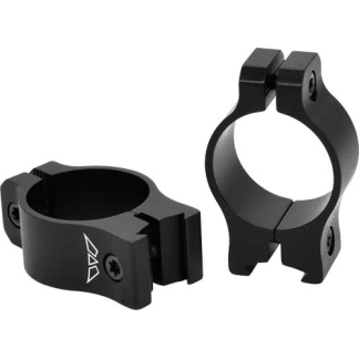 WARNE VAPOR 1" LOW MATTE RINGS - ALUMINUM FITS 3/8-11MM DVETAIL