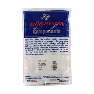 WINCHESTER UNPRIMED CASES - 9MM LUGER 100 PACK 20PK/CS