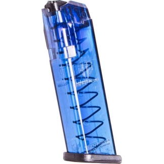 ETS MAGAZINE FOR GLOCK 9MM - 17RD TRANS BLUE FITS 17/19/26