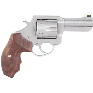 Charter Arms The Professional V Handgun .357 Mag 6rd Capacity 3" Barrel Stainless Steel Frame Wood Grip