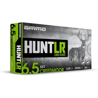 Ammo Inc. Hunt LR Rifle Ammunition 6.5 Creedmoor 129 gr PT 2900 fps 20/ct