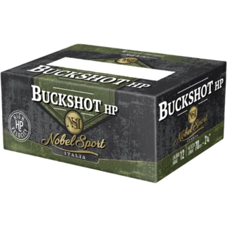 Noble Sport Plumbum Buckshot Shotshells 12 ga 2-3/4" 12 pellet 1290 fps #00 250/ct Case (25-10/ct Boxes)