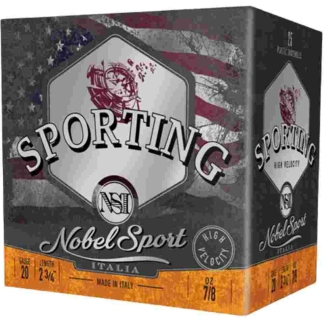 Nobel Sport Target Sporting Clays Shotshells 20ga 2-3/4" 7/8oz 1275fps #7.5 25/ct