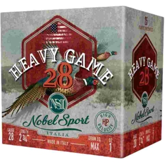 Nobel Sport Heavy Game 28 Shotshells 28 ga 2-3/4" 1 oz 1205 fps #8 25/ct