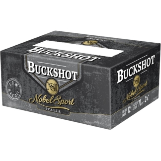 Noble Sport Buckshot Law Enforcement Shotshells 12ga 2-3/4" 9 pellet 1200 fps #00 250/ct Case (25-10/ct Boxes)