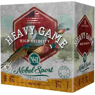 Nobel Sport Heavy Game High Velocity Shotshell 20ga 2-3/4" 1oz 1330 fps #6 25/ct