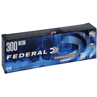 Federal Copper Power-Shok Rifle Ammunition .300 WSM 180 gr CHP 20/ct