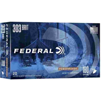 Federal Power-Shok Rifle Ammunition .303 British 180 gr SP 2640 fps - 20/ct