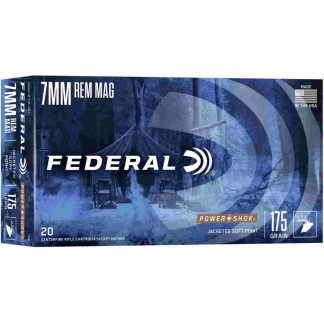 Federal Power-Shok Rifle Ammunition 7mm Rem Mag 175 gr SP 2860 fps - 20/ct