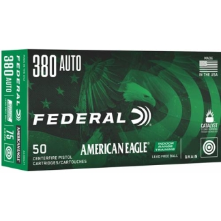 Federal American Eagle IRT Lead Free Handgun Ammunition .380 Auto 70gr 1110 fps 50/ct