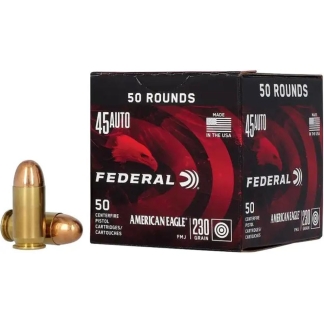 American Eagle Handgun Ammunition .45 ACP 230 gr FMJ 890 fps 1000/ct
