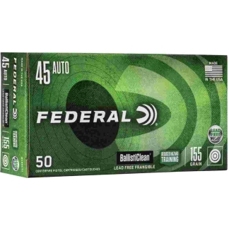 Federal Ballisticlean Frangible Handgun Ammunition .45 ACP 155gr  RHT 1130 fps 50/ct