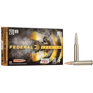 Federal Premium Triple-Shock X Rifle Ammunition .270 Win 130 gr HP 3060 fps - 20/ct