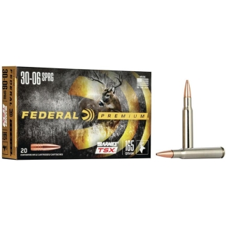 Federal Barnes TSX Rifle Ammunition 30-06 Sprg 165gr HP 2800 fps 20/ct