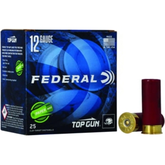 FEDERAL TOP GUN 12 GA 2 3/4 IN  1 1/8OZ 1200 FPS 8 PAPER WAD SS AMMO 25RD