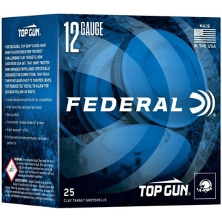 Federal Top Gun Sporting SS Shotshells 12ga 2-3/4" 1oz 1250 fps #8 250/ct Case