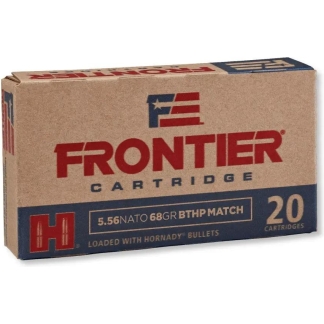 Hornady Frontier NATO Rifle Ammunition 5.56mm 68 gr BTHP-MATCH 500/ct Case (25-20/ct Boxes)
