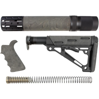 Hogue AR-15/M16 Kit Overmolded Beavertail Grip and Collapsible Buttstock for Mil-Spec Buffer Tube Ghille Green