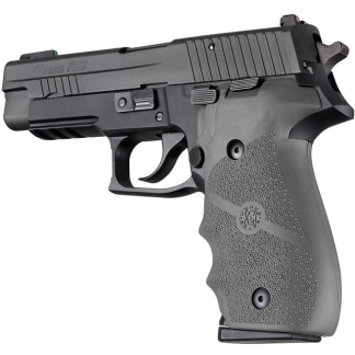Hogue Overmolded Rubber Grip Handgun Grips for Sig Sauer P226 Slate Grey with Finger Grooves