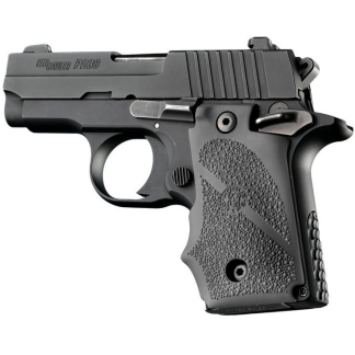 Hogue Overmolded Rubber Grip Handgun Grips for Sig Sauer P238 Slate Grey with Finger Grooves