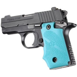 Hogue Rubber Grip with Finger Grooves for SIG Sauer P238 - Aqua