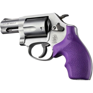 Hogue Bantam Style Grip for S&W J Frames- Rubber Round Butt Purple