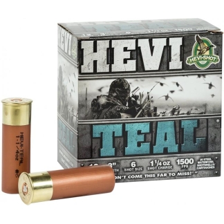 Hevi-Shot Hevi-Teal Shotshells 12 ga 3" 1-1/4 oz 1500 fps #6 25/ct