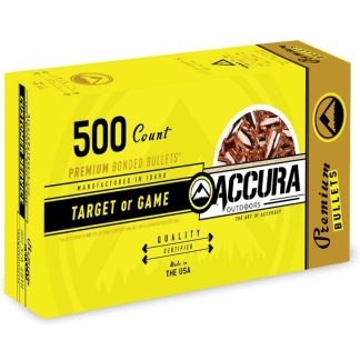 Accura Premium Powerbond Bullets 9mm .356" 124 gr FP 500/ct