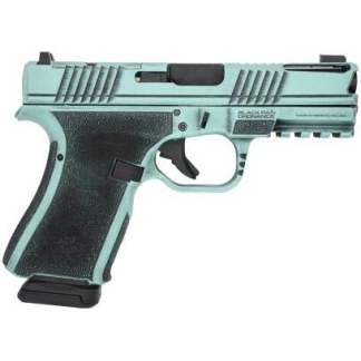 Black Rain Frontline+ Handgun 9mm Luger 15rd Magazine 3.75" Barrel Robins Egg Blue Battleworn Finish Optic Ready