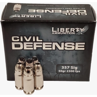 Civil Defense .357 SIG 50GR Copper Mono Frag HP Lead Free 20RD