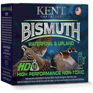 Kent Bismuth High-Performance Non-Toxic Waterfowl & Upland Shotshells 410ga 3" 9/16oz 1150 fps #4 25/ct