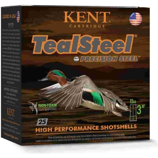 Kent Teal Steel Shotshells 12ga 2-3/4" 1-1/4oz 1300fps #5 25/ct