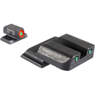 Ameriglo Trooper Tritium Handgun Sight Set for S&W M&P Shield (Excludes EZ) Green Rear Green with Orange Front