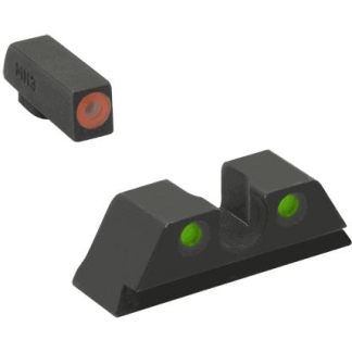 Meprolight ML46670 Hyper-Bright Orange Ring Front/Green Rear Sights for Canik TP Series