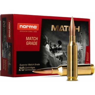 Norma Golden Target Match Rifle Ammunition .338 Lapua 250gr BTHP 2838 fps 20/ct