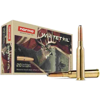 Norma WhiteTail Rifle Ammunition 8x57 JS 196gr PSP 2525 fps 20/ct