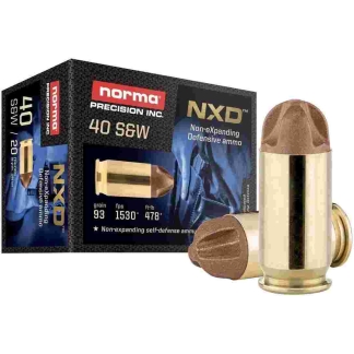 Norma NXD Handgun Ammunition .40 S&W 93gr NXD 1531 fps 20/ct