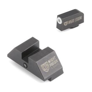 Night Fision Perfect Dot Official Student of the Gun Accur8 Night Sights w/Wht Frnt+Blk Sq for Glock 17-39