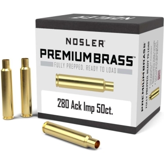 Nosler Unprimed Brass Rifle Cartridge Cases .280 Ackley Improved 50/ct