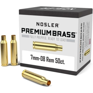 Nosler Unprimed Brass Rifle Cartridge Cases 7mm-08 50/ct