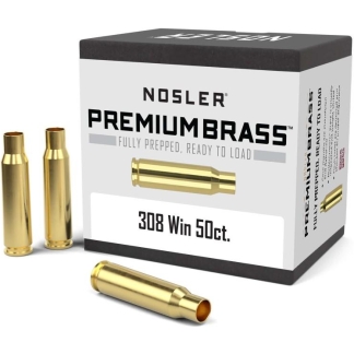Nosler Unprimed Brass Rifle Cartridge Cases .308 Win 50/ct