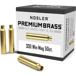 Nosler Unprimed Brass Rifle Cartridge Cases .300 Win Mag 50/ct