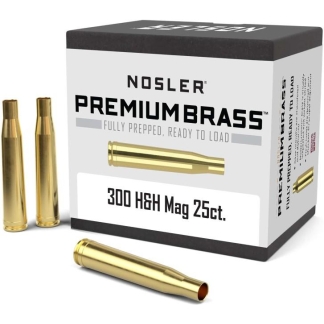 Nosler Unprimed Brass Rifle Cartridge Cases .300 H&H 25/ct