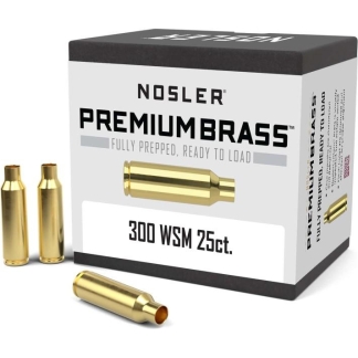 Nosler Unprimed Brass Rifle Cartridge Cases .300 WSM 25/ct