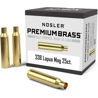Nosler Unprimed Brass Rifle Cartridge Cases .338 Lapua 25/ct