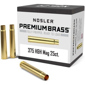 Nosler Unprimed Brass Rifle Cartridge Cases .375 H&H 25/ct