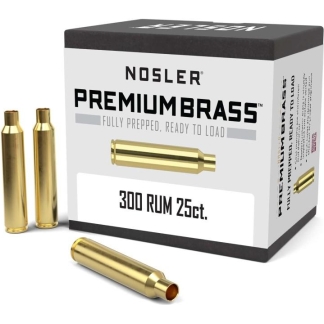 Nosler Unprimed Brass Rifle Cartridge Cases .300 Rem Ultra 25/ct