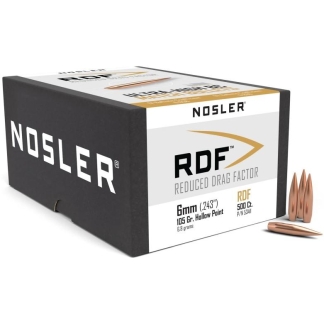 Nosler RDF Match Rifle Bullets 6mm .243" 105 gr HPBT 500/ct