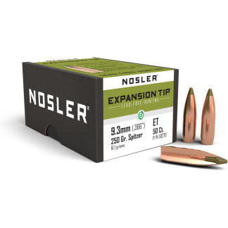 Nosler E-Tip Lead Free Rifle Bullets 9.3mm .366" 250gr SPTZ E-Tip 50/ct