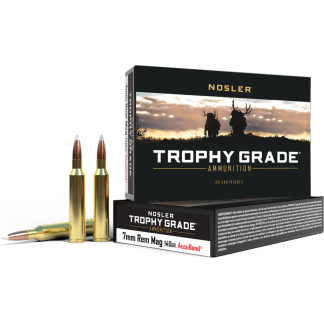 Nosler Accubond Trophy Grade Rifle Ammunition 7mm Rem Mag 140 gr PT 3125 fps 20/ct